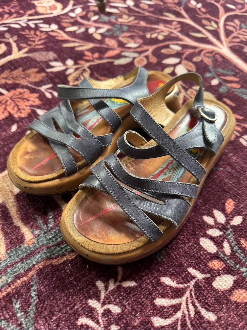 Dansko Women’s Buckle Leather Strappy Sandals  EU 37